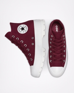 Converse Lugged Seasonal Color Chuck Taylor All Star Női Magasszárú Sötét/Bordó | BQLVHPD-HU